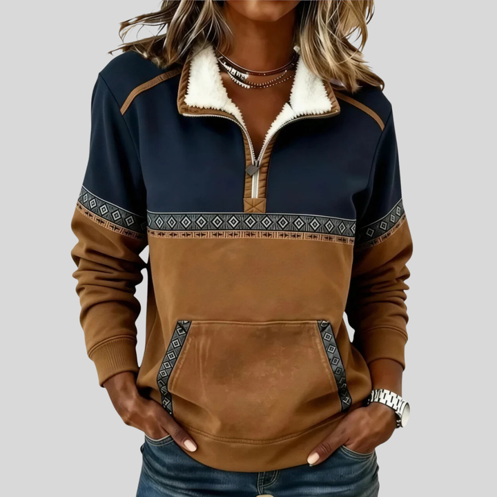 Ida | Knusse fleece pullover met halve rits