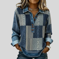 Sientje | Patchwork sweatshirt in colour-block