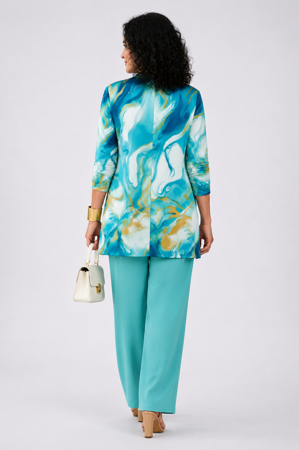 Gerda | Driedelige set in blauw