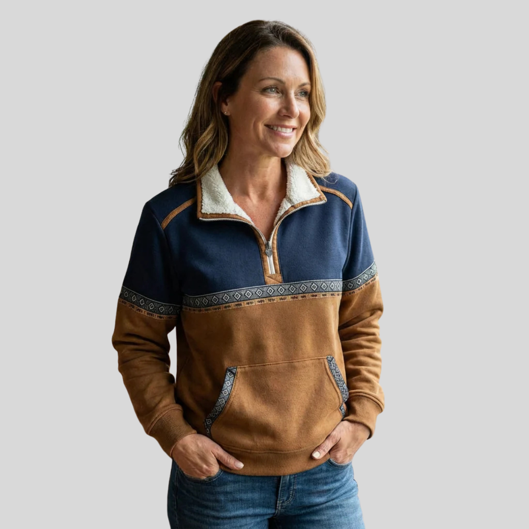 Ida | Knusse fleece pullover met halve rits