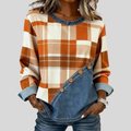 Tamara | Patchwork pullover met ruitjes