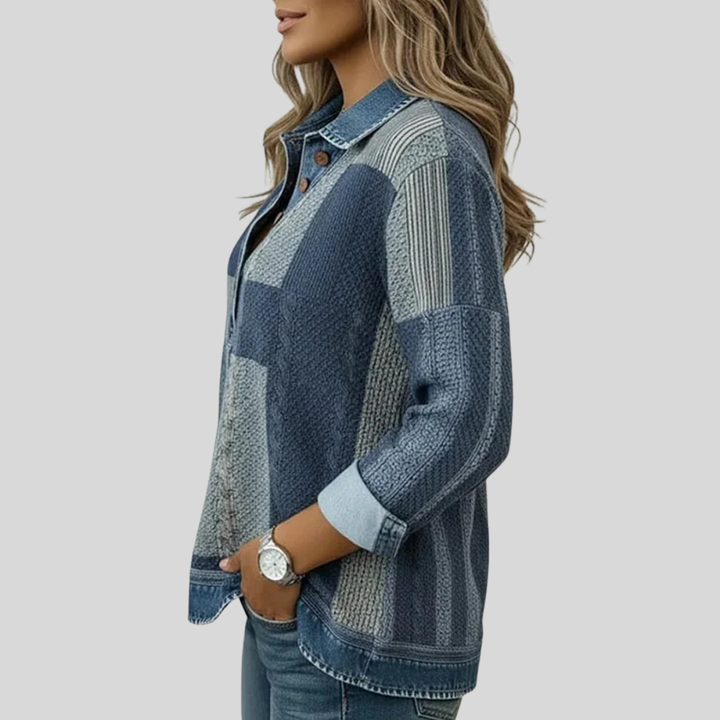 Sientje | Patchwork sweatshirt in colour-block
