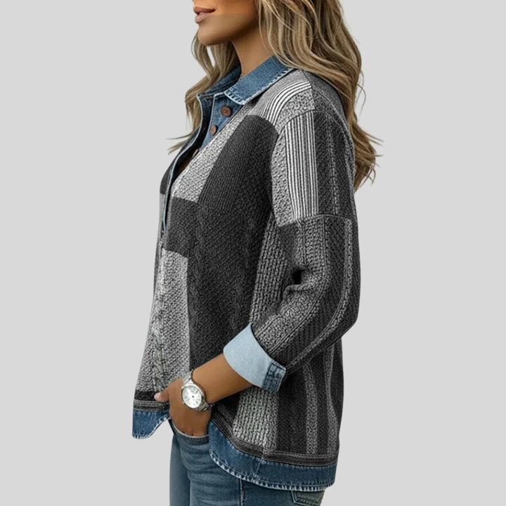 Sientje | Patchwork sweatshirt in colour-block