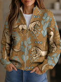 Kaitlyn - Desert Horse en Cactus Zip Cardigan