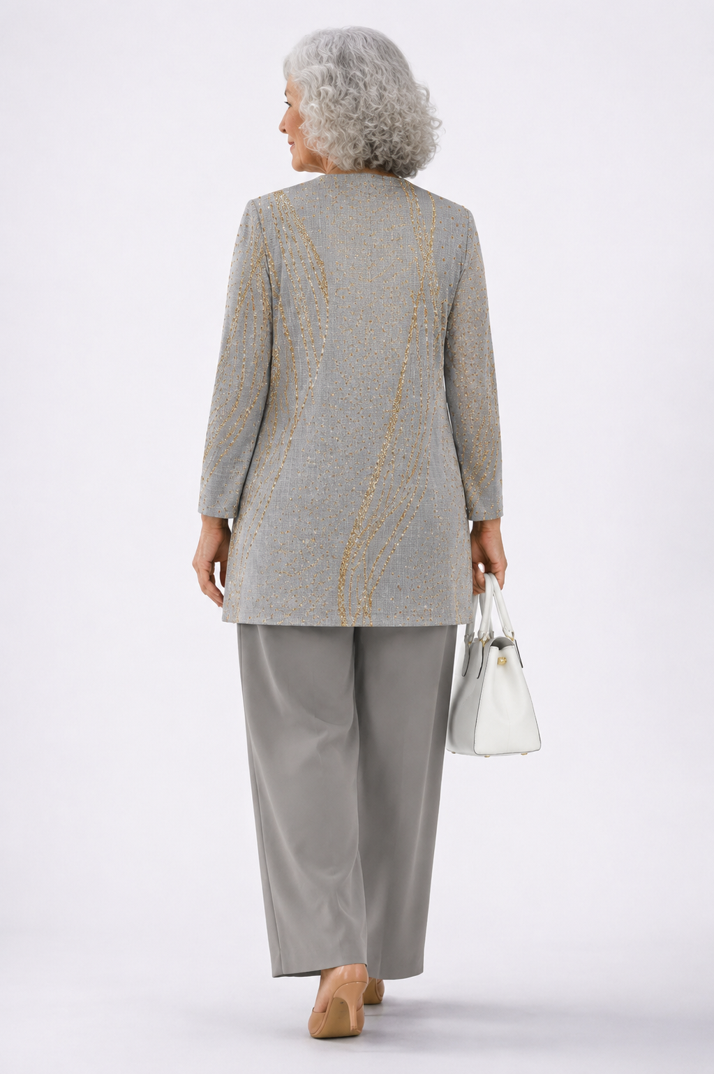 Astrid | Driedelige set in blauw en goud marmer