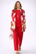 Greetje | Driedelige set in rood