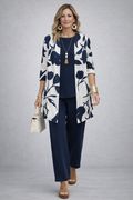 Evelien | Driedelige set in blauw