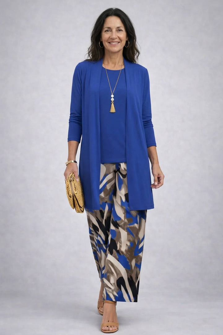Fleur | Driedelige set in blauw