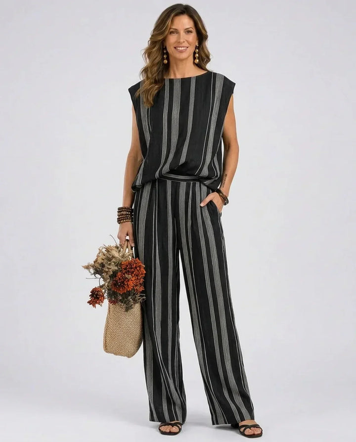 Annelies | Elegante gestreepte set