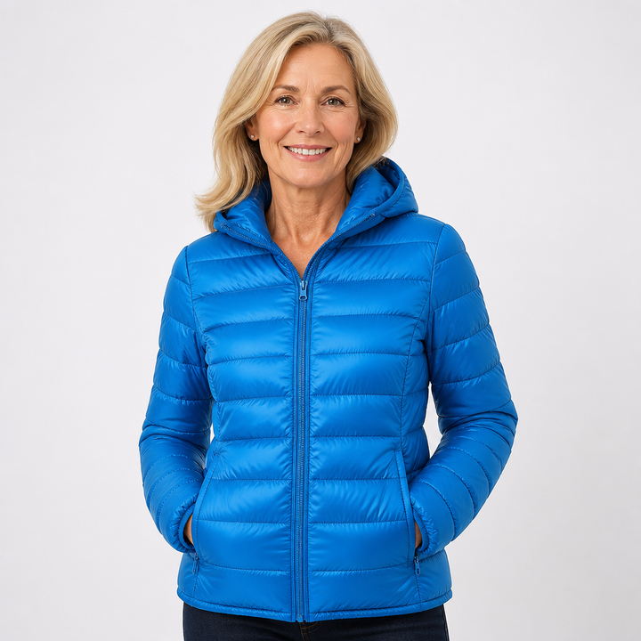 Tess | Tussenjas, hemelblauw