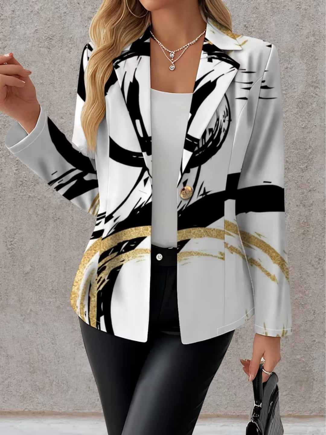NOEMINE | ABSTRACTE BORSTELSTREEP BLAZER