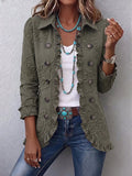 Lisette | Boho-Chic Bloemen Geborduurde Utility Ruches Jas