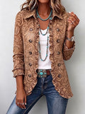 Suzanne | Vintage Bohemian Bloemen Print Geplooide Jas