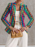 ROSALINE | RAINBOW PLAID BLAZER