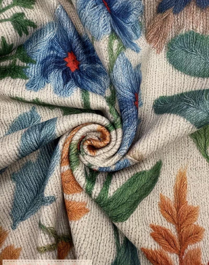 Elise - Botanische Tuin Bloemen Zip Cardigan