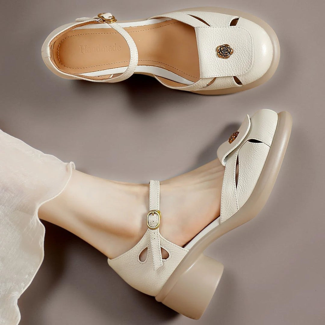SANNE | PLATFORM SANDALEN MET BANDJE